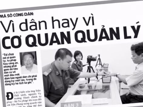 Mã số công dân: Không chồng chéo