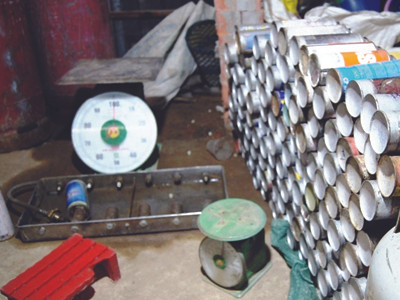 Hiện trường tại cơ sở sang chiết gas quy mô lớn