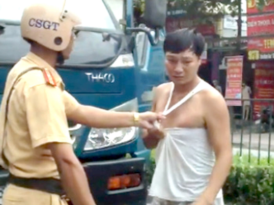 Cảnh xô sát xảy ra tại đường Trần Hưng Đạo