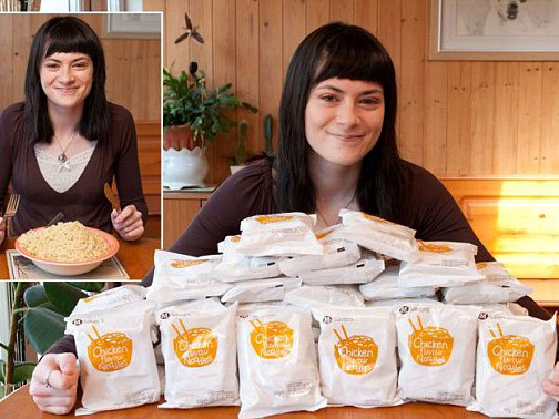 Cô gái ăn mì gói suốt 11 năm