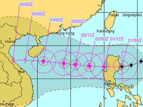 Siêu bão mạnh cấp 13 đã vào biển Đông