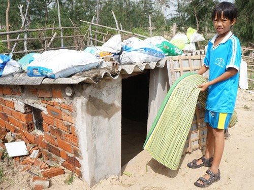 Hầm trú bão của cậu bé 14 tuổi