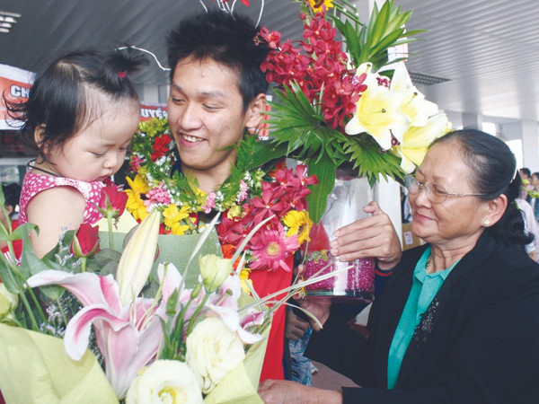 Không ai ngờ sau ngày trở về trong vinh quang từ SEA Games 26, Hoàng Quý Phước lại gặp nhiều lận đận trong chuyến tập huấn quan trọng ở Mỹ Ảnh: Nguyễn Huy