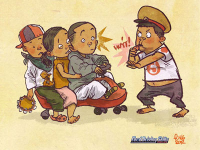 Tranh biếm họa giao thông Việt Nam