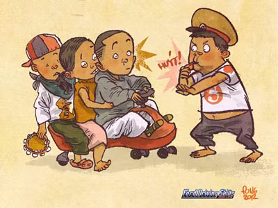 Tranh biếm họa giao thông Việt Nam