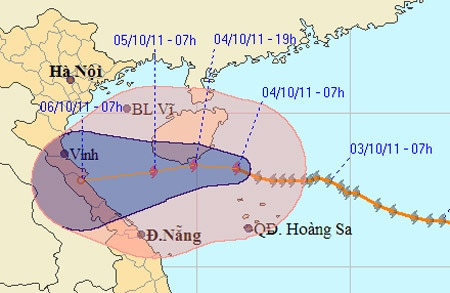 Bão số 6 suy yếu còn cấp 8