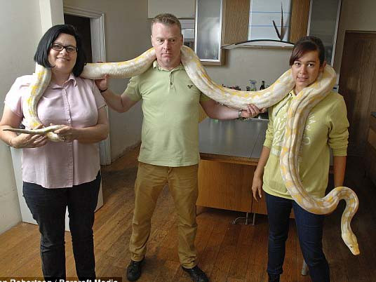 Nuôi trăn dài năm mét trong phòng ngủ