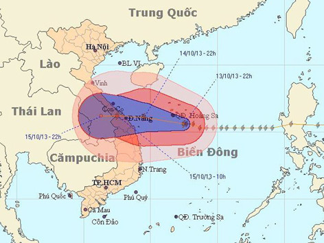 Bão số 11 ảnh hưởng đến Quảng Bình - Quảng Nam