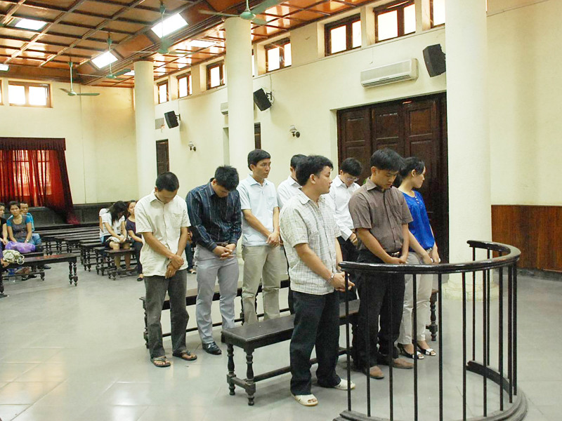 Các bị cáo trong vụ án