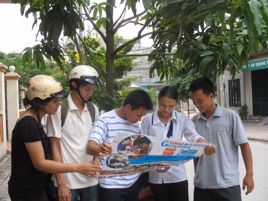 Những thí sinh đi thi một mình