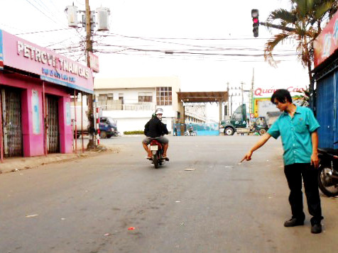 Hiện trường nơi anh Chiến bị bọn cướp giở trò cướp xe