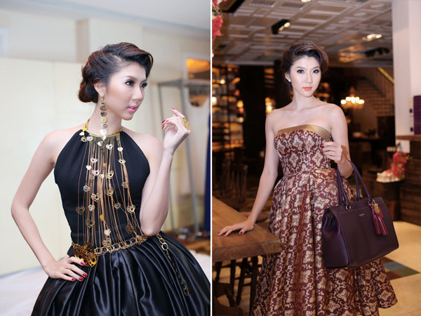 Ngọc Quyên 'lăng-xê' mốt váy xòe tiểu thư