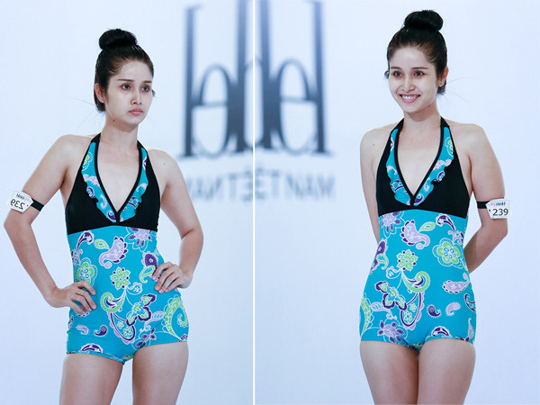 Vợ Phan Thanh Bình tự tin để mặt mộc thi bikini