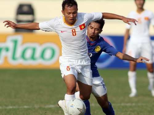 Trọng Hoàng khi khoác áo ĐTVN