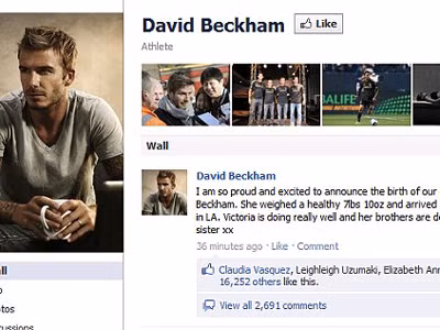 Gia đình Beckham đón 'công chúa' nhỏ