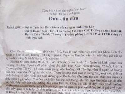 Giảng viên bị tố gạ tình sinh viên