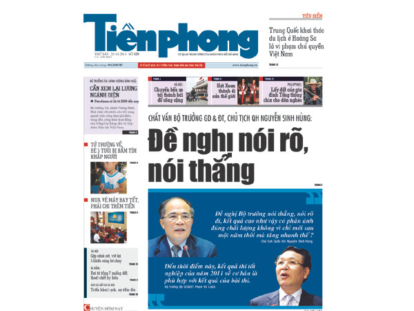 Tin bài chú ý trên Tiền Phong số 329