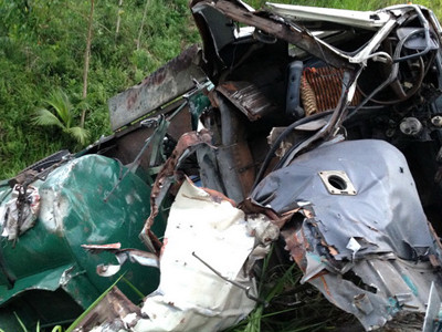 Xe bồn rơi xuống đèo, một người tử vong