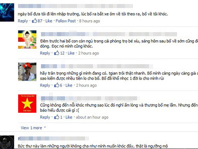 Rớt nước mắt bức thư người cha gửi con học xa nhà