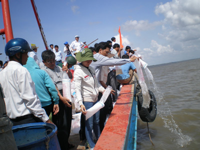 Thả hàng triệu con giống thủy sản