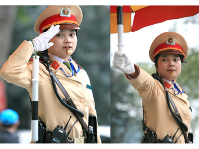 Ngày đầu xuống phố của nữ CSGT