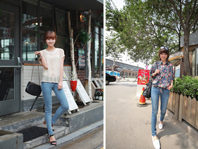 Diện quần jeans bó sát khoe chân thon dài