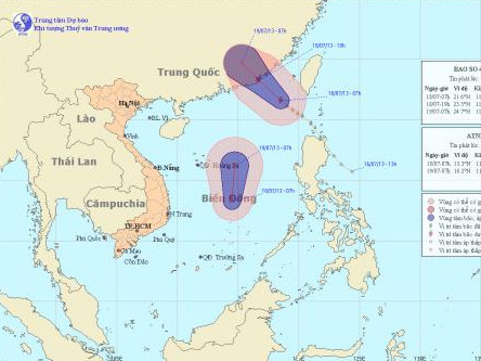 Áp thấp mới xuất hiện trên biển Đông