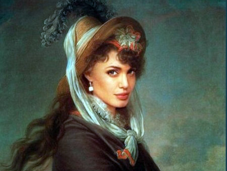 Ngắm Angelina Jolie quý phái với những nét vẽ cổ điển