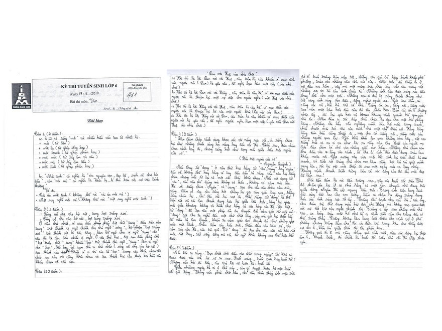 Thủ khoa 11 tuổi và bài văn điểm 10