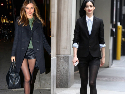 Cặp đôi hoàn hảo: Quần short với tất mỏng