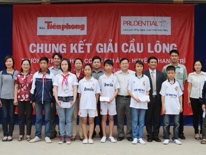 Prudential, Tiền Phong và giải cầu lông học sinh trường PTCS Đại Áng