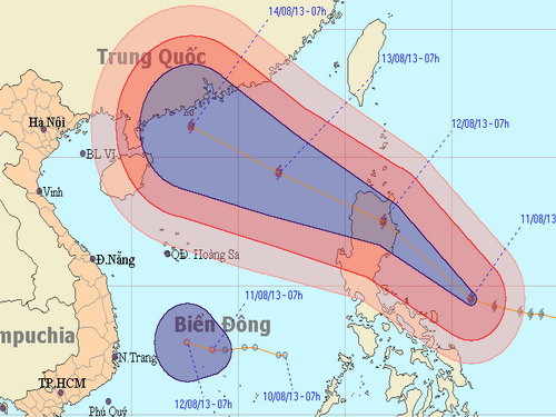 Siêu bão Utor đang tiến vào Biển Đông
