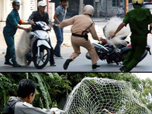 Thanh Hóa dùng năm súng bắn lưới bắt quái xế