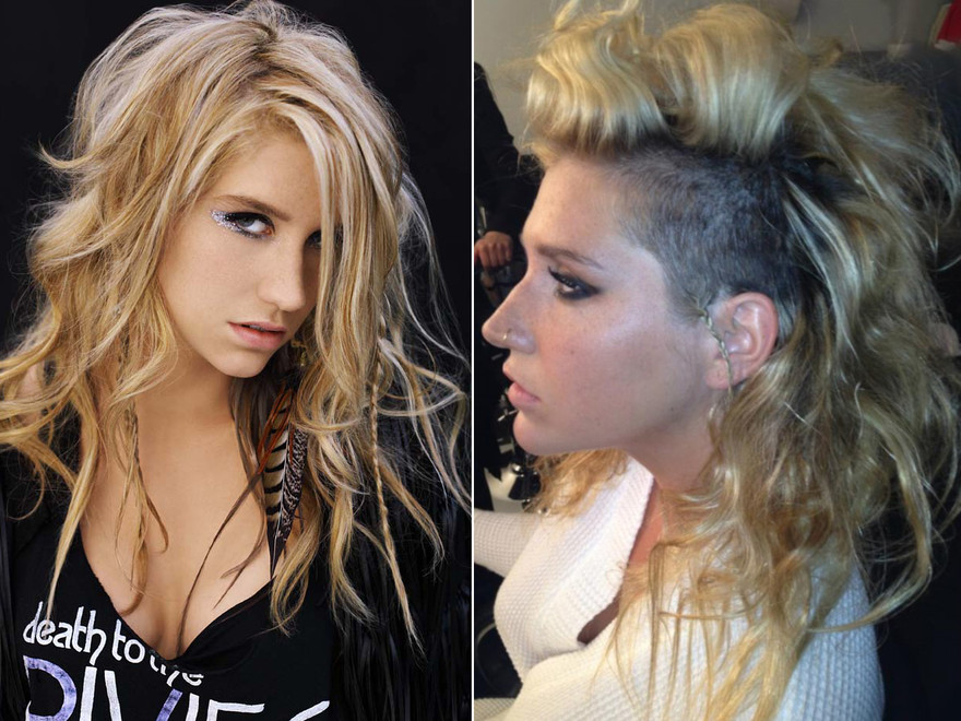 Ke$ha gây sốc với mốt tóc 'một mất, một còn'