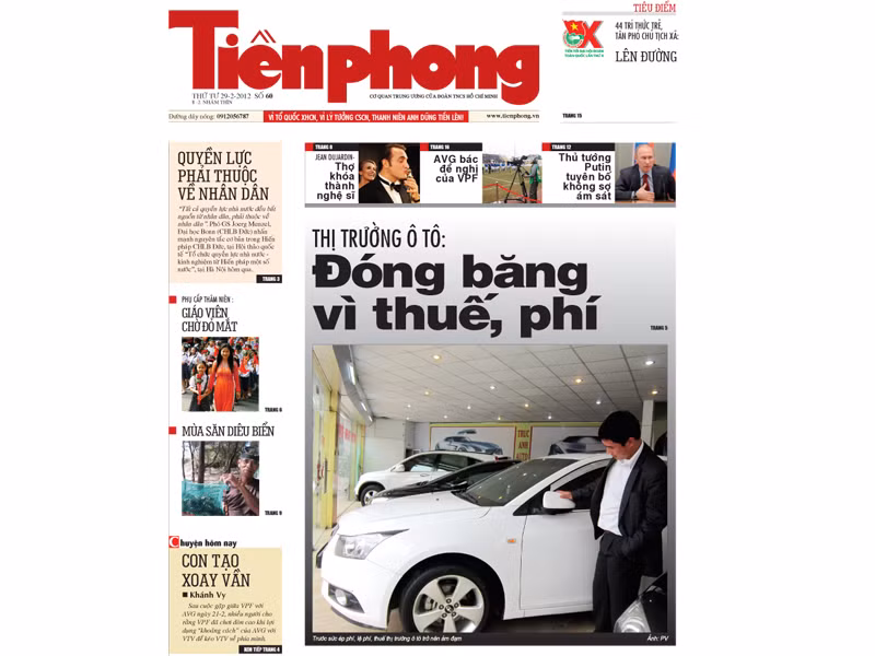 Tin bài hấp dẫn trên Tiền Phong nhật báo 29-2
