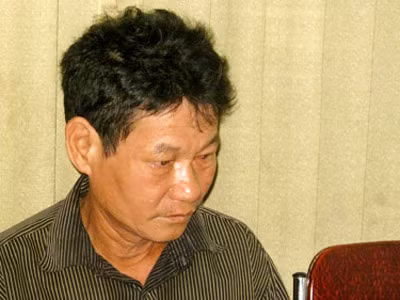 Đối tượng Đặng Ngọc Hòa tại cơ quan công an