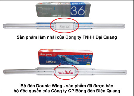 Tạm giữ hơn nghìn bộ đèn huỳnh quang nhái thương hiệu Điện Quang