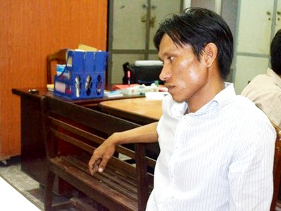 Đối tượng Mỹ tại cơ quan công an