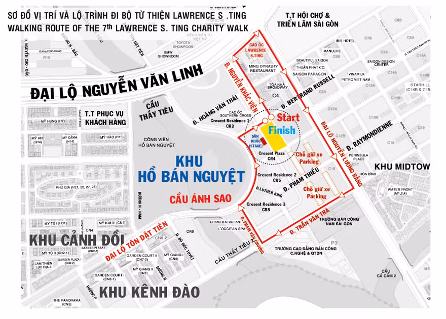Công bố lộ trình đi bộ từ thiện Lawrence S. Ting 2012