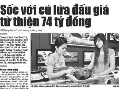 Thêm sự thật vụ đấu giá từ thiện ảo