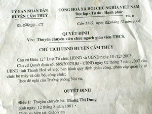 Nghị định thua ‘lệ’ huyện, giáo viên bị cắt chế độ