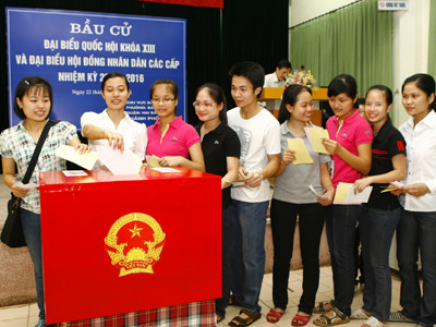 Theo báo cáo ban đầu, tỷ lệ cử tri đi bầu cử ở Hà Nội đạt 98,23% Ảnh: Hồng Vĩnh