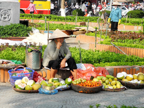 Kiếm sống bằng nghề bán hoa quả thối