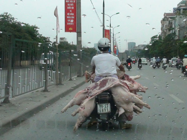 Anh chụp tại đường Giải Phóng, Hà Nội