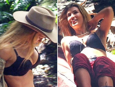 Hoa hậu Anh mặc nội y tình tứ với trai lạ trong rừng