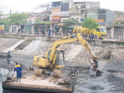 Hà Nội đồng loạt cải tạo kênh mương	Ảnh: N.T