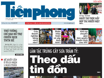 Tiền Phong nhật báo ngày 24-4 có gì đáng chú ý?