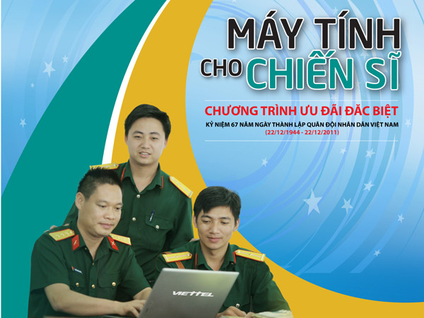 Bộ đội mua máy tính được giảm tiền triệu