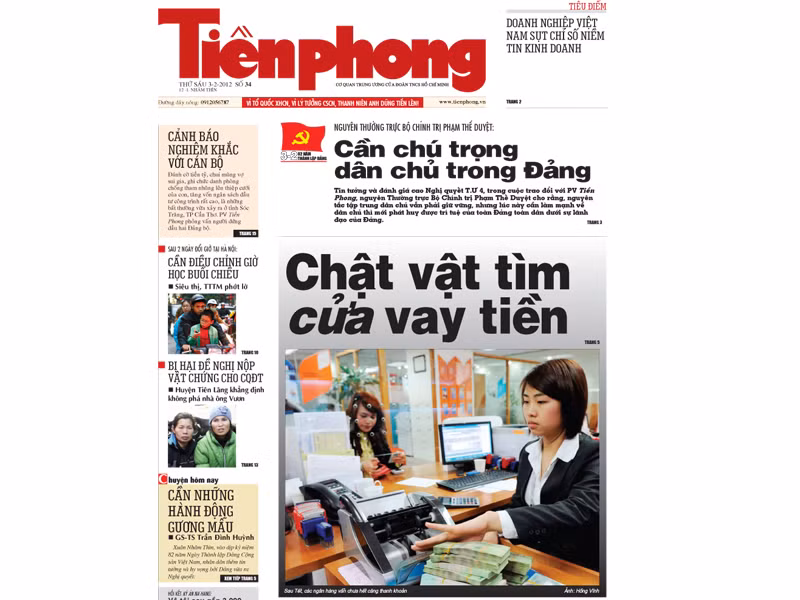 Tin bài chú ý trên Tiền Phong số 34