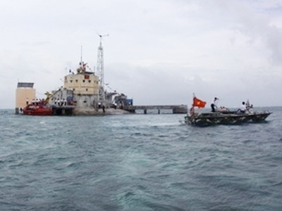 Một góc Đảo Đá Lớn, quần đảo Trường Sa của Việt Nam Ảnh: Thanh Vũ/TTXVN